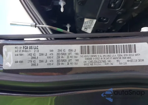 2018 Dodge Durango Gt Awd из США, поврежденный, VIN 1C4RDJDG4JC317403